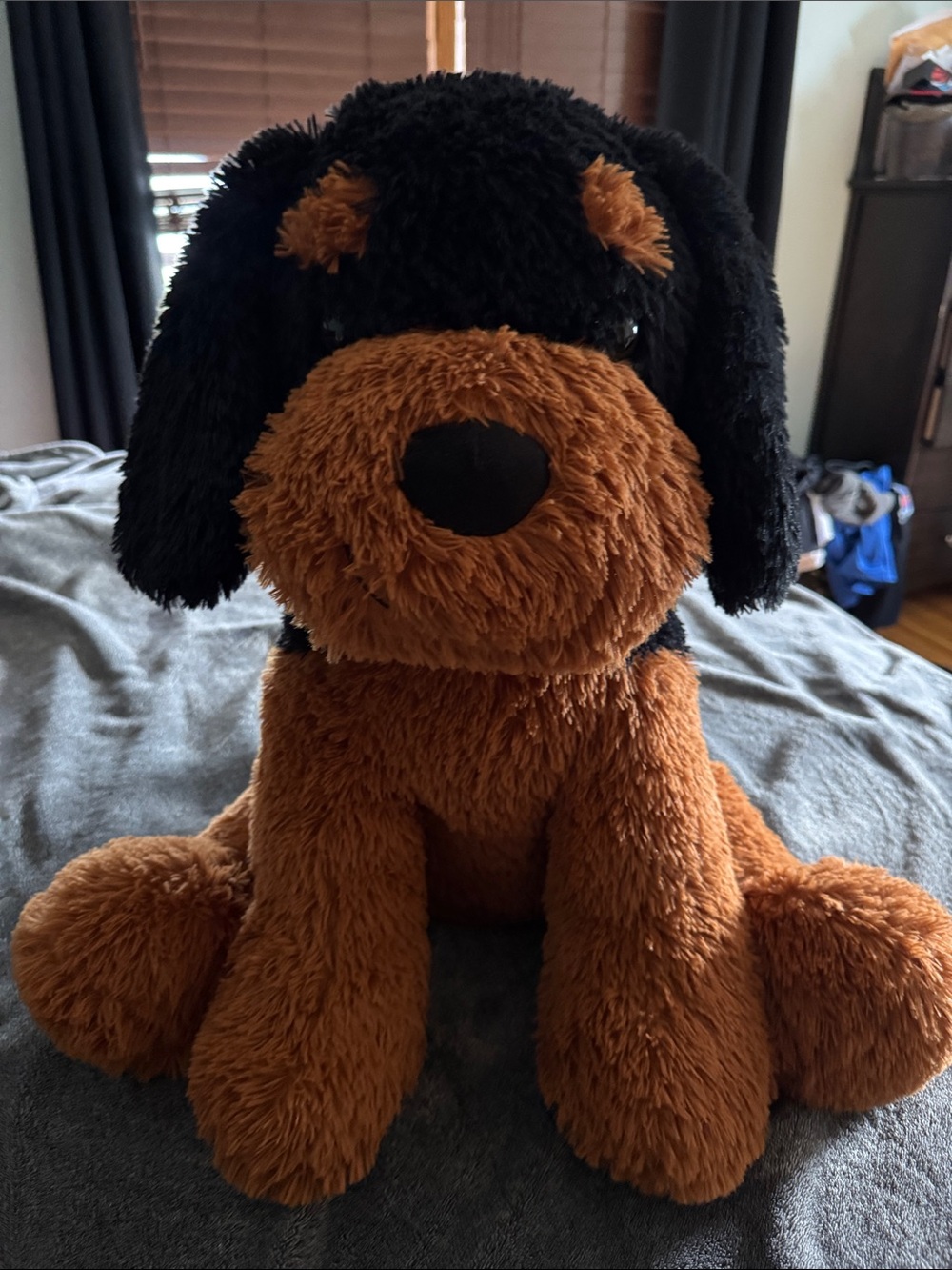 Plush Brown & Black Puppy Dog